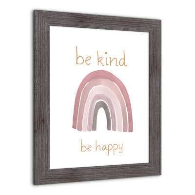 «Be Kind Happy», art encadré
