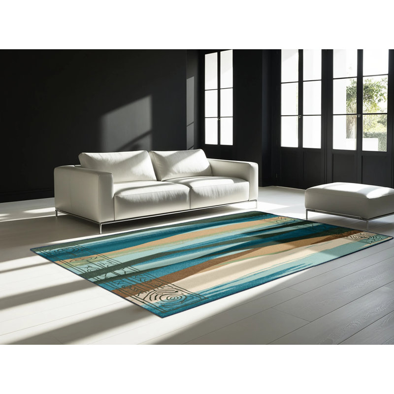 Tapis céleste en bois de grève, Rectangle 4 pi x 6 pi