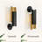1-Light Contemporary Black Armed Wall Sconce
