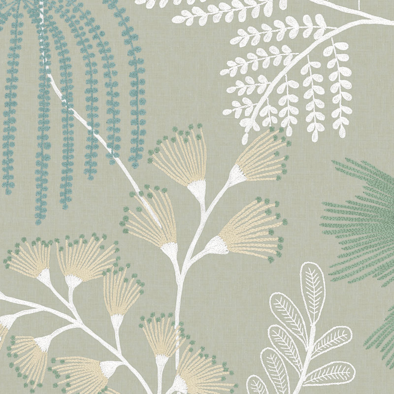 Richmond Navy Wallpaper, Green