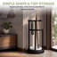 Porte-parapluies en métal avec bac égouttoir amovible, organisateur d'entrée compact et stable pour parapluies longs et pliants-54838548