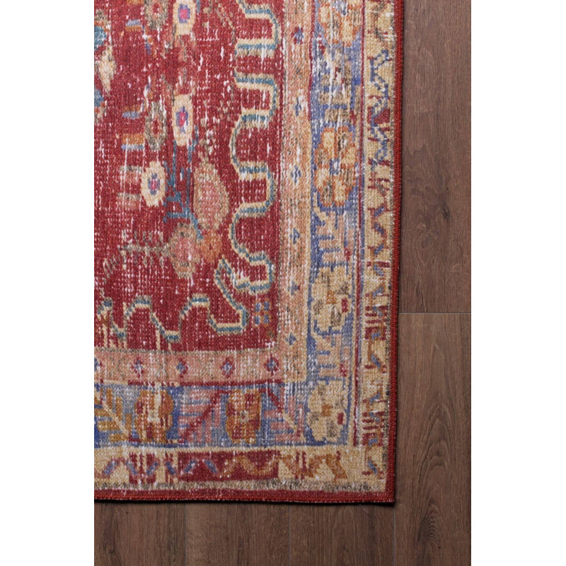 Tapis décoratif rouge Soul Soul, Rectangle 5 pi x 7 pi 7 po