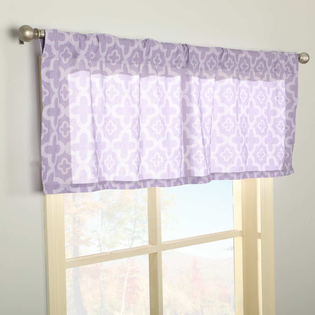 Gasquet Geometric Tailored Window Valance Ebern Designs