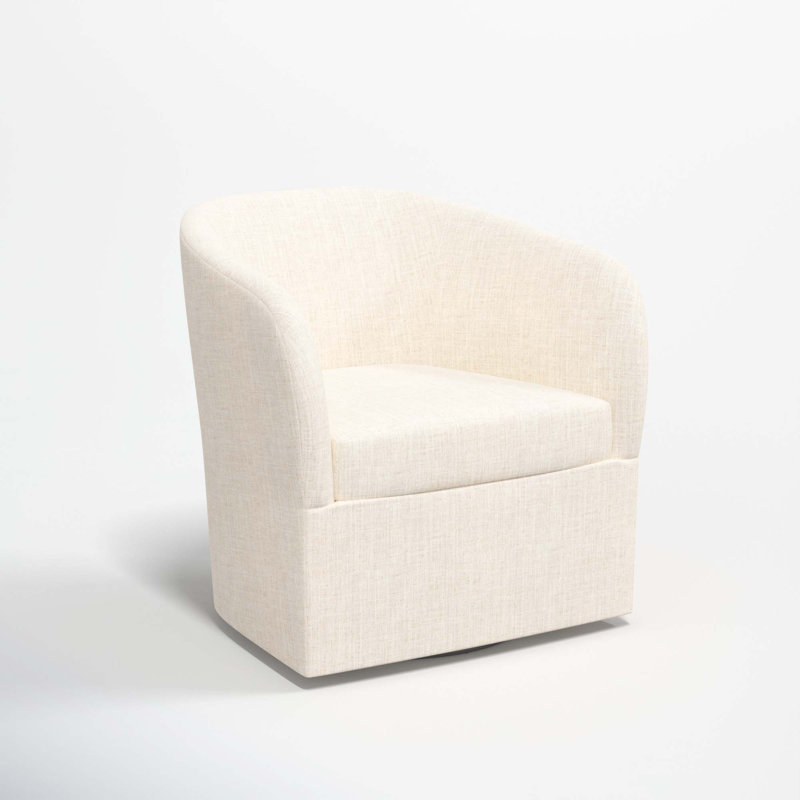 Chaise pivotante Lesia, Lin classique talc