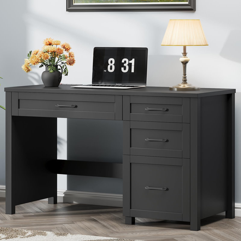 Farmhouse 47" Executive Desk, Black