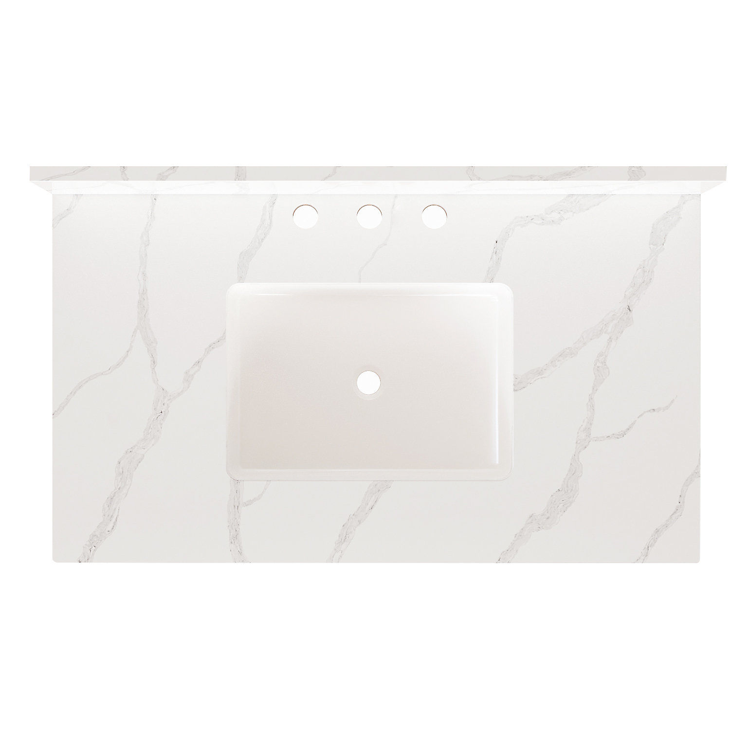 37" Quartz Single Bathroom Vanity Top with Sink & Reviews