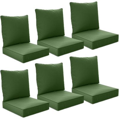24" X 24" X 6" Outdoor Deep Seat Cushions Set - 6