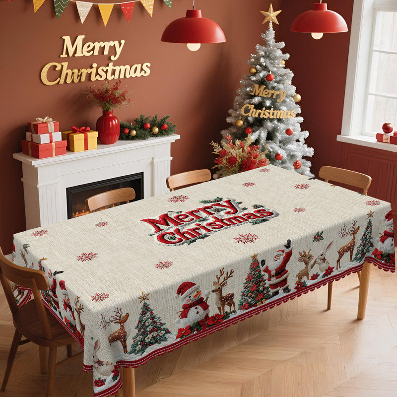 Nappe Merry Christmas Party Atmosphere Decor, L 70,8 po x l 55,12 po