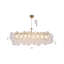 Lustre rectangulaire en verre 12 lumières Transitional