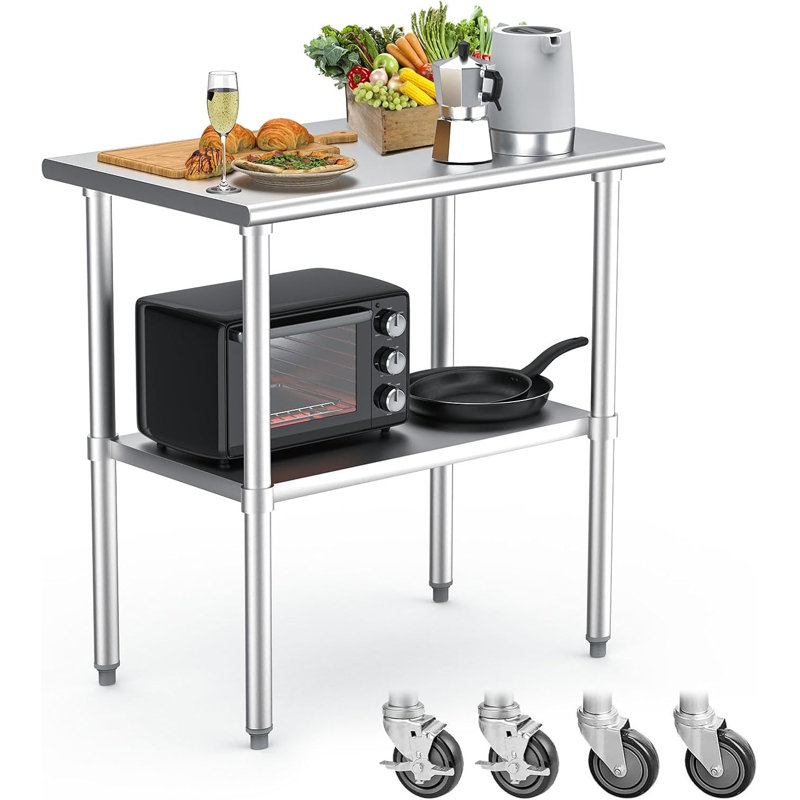 Table de travail réglable en acier inoxydable de 48 po x 34 po H 48 po x 34 po de la collection Hije Technology Co., LTD de Tienjin
