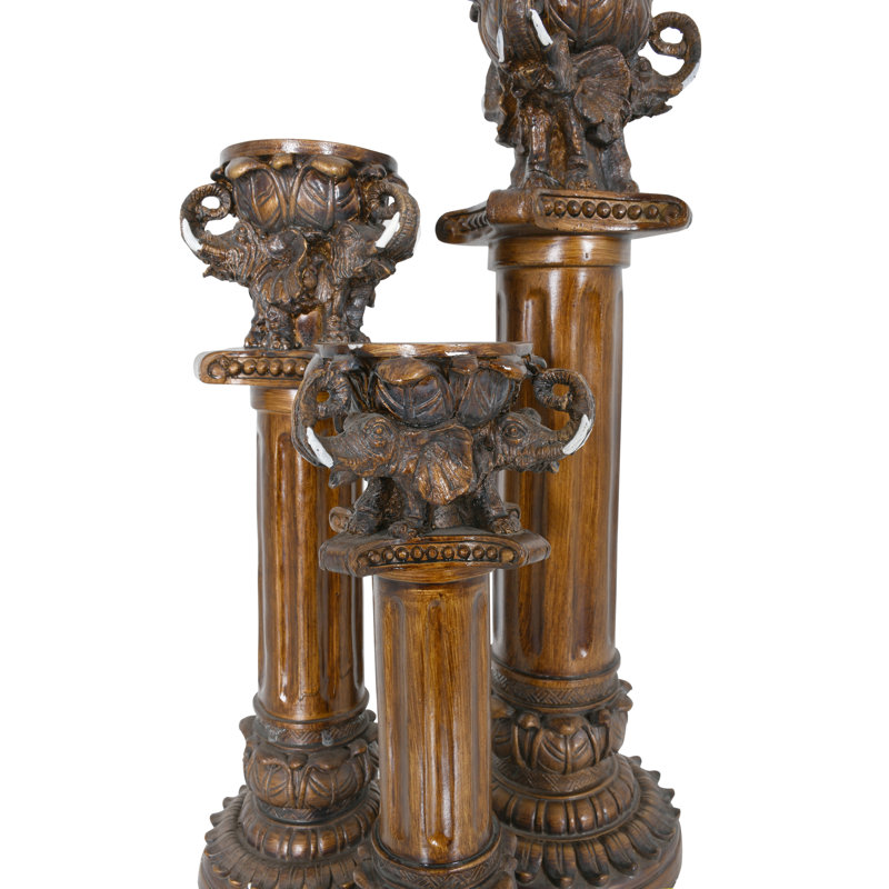 Ensemble de 3 bougeoir éléphant