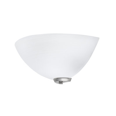 Maryjane Traditional Flush Wall Uplighter with Opal Swirl Glass Diffuser