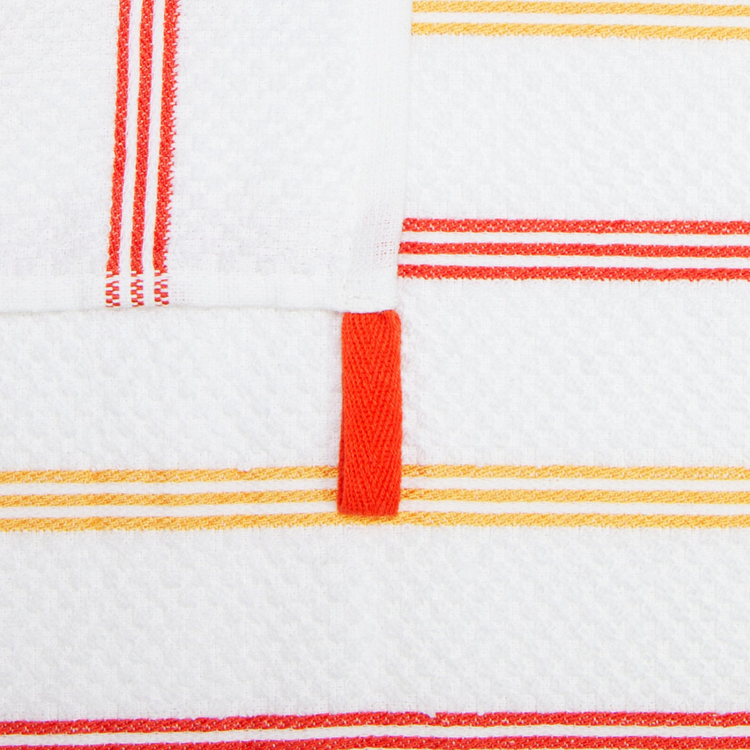 The Sloppy Chef Premier 12-Piece Striped Dishcloths (Set of 12) Latitude Run® 