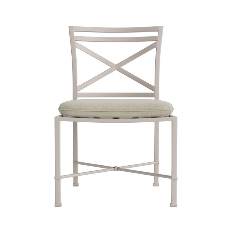 Venetian Outdoor Dining Side Chair, Dove Smooth, Fusion Charcoal, Brown