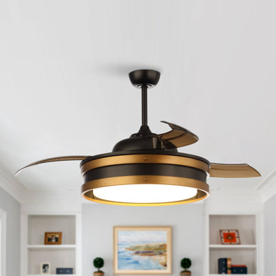 Zalik 52'' Smart Ceiling Fan With 3CCT Dimmable LED Lights And Remote Control, Compatible with Alexa/Google