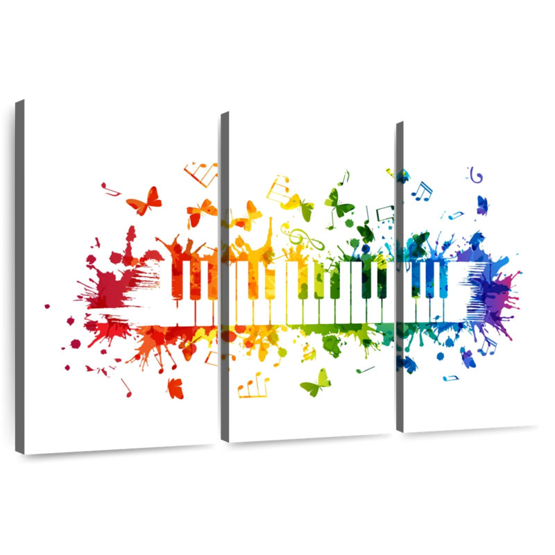 Abarca Rainbow Piano, H 36 po x l 57 po