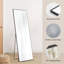 Mirror With Stand, Full Length Mirror For Bedroom, Cloakroom, Living Room, Aluminum Alloy Thin Frame