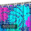 Rideau de douche imperméable avec 12 crochets Funky Palm Style Memphis-688719221