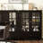 Mekyle 38''H Buffet Cabinet With 2 Glass Doors And Drawer-928233309