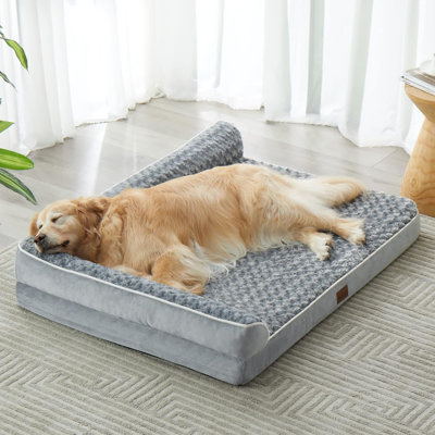 Lits orthopédiques pour chiens de taille moyenne - canapé-lit imperméable avec housse amovible et lavable, lit moyen pour chien avec doublure imperméable et dessous antidérapant, lit pour animaux de compagnie pour grands chiens.