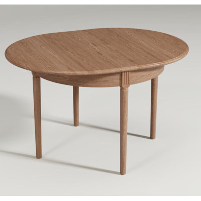 Aderyn Extendable Solid Wood Dining Table with Round and Oval Convertible Design