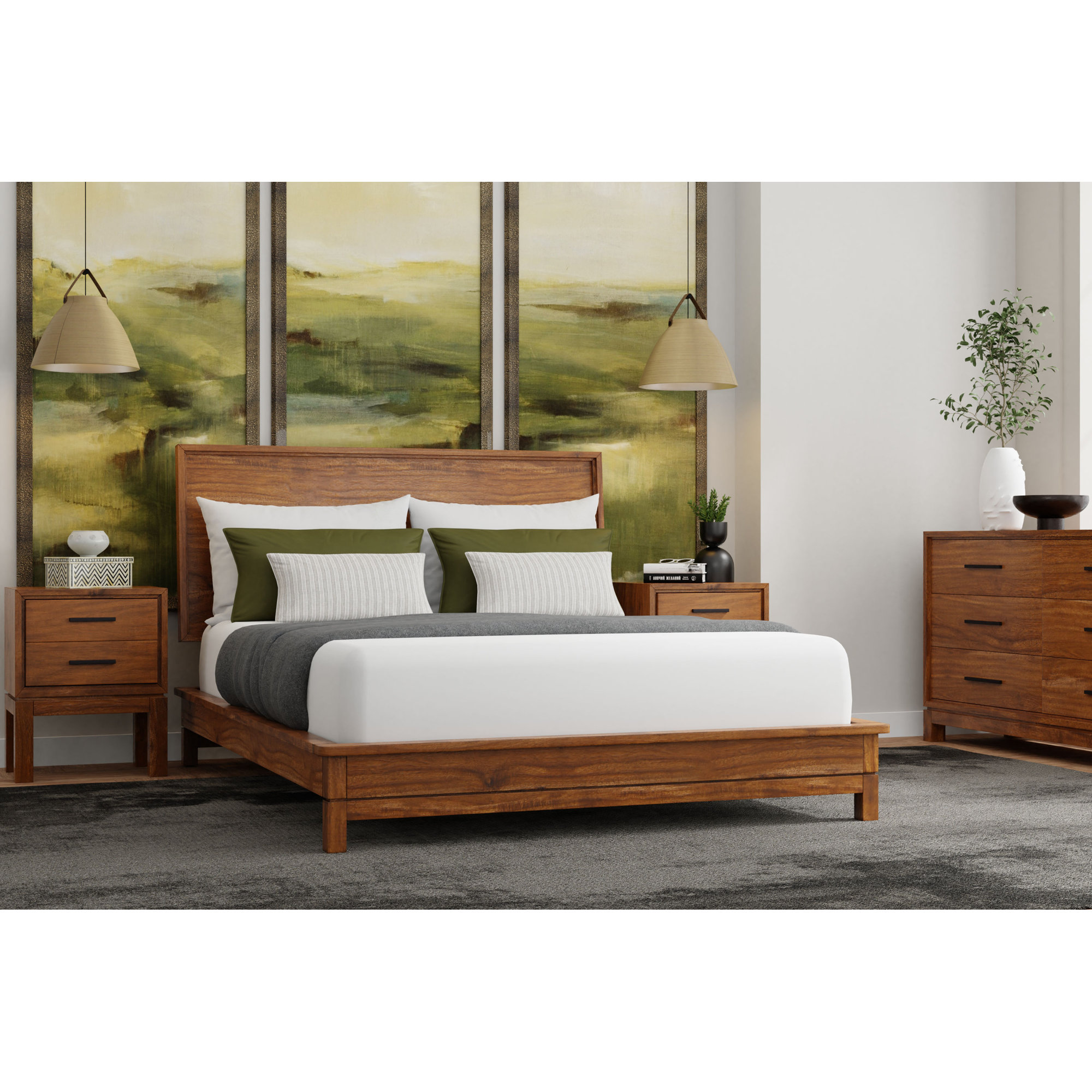 Wrightia 2 - Drawer 20" Nightstand, Honey Maple