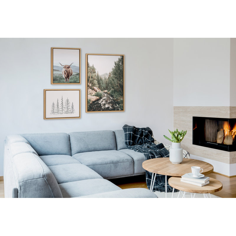 «Meet Me Here», ensemble d'art mural sur toile encadrée, Naturel