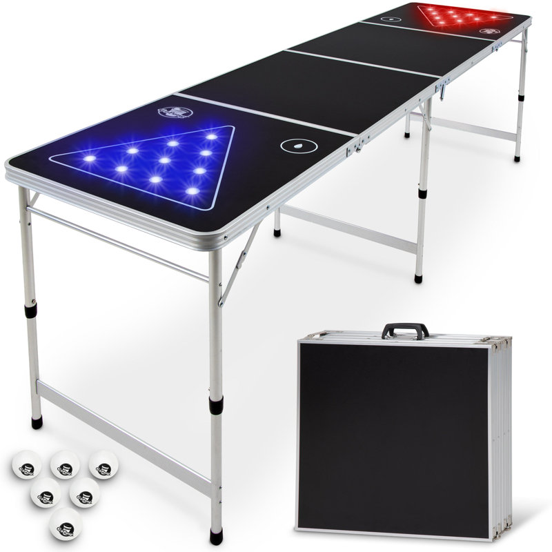 Table de ping-pong pliable 8 pi avec lumières DEL GoPong
