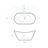Ivy 60" Double Slipper Freestanding Bathtub