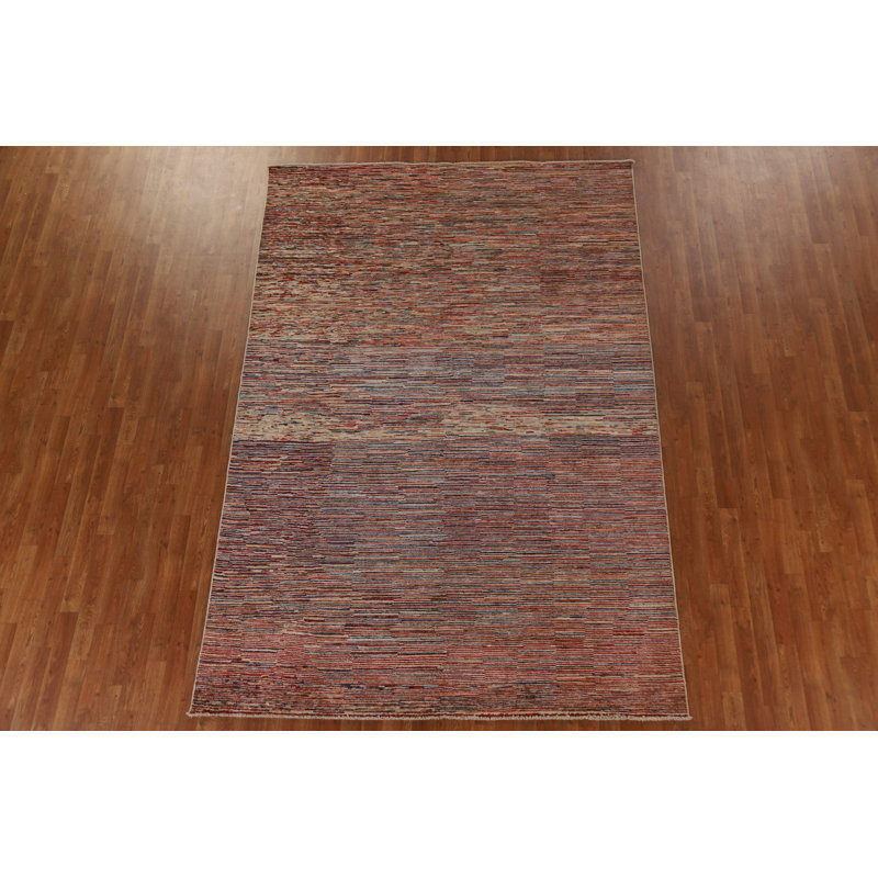 Tapis rayé moderne Gabbeh 7 x 10