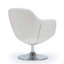 Fauteuil pivotant rembourré en cuir blanc Caisson-21419357
