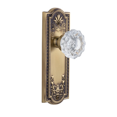 Grandeur Parthenon Plate Pasage with Versailles Crystal Door Knob
