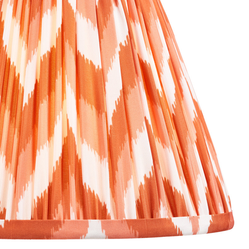 Zigzag Lamp Shade, Orange, 18.5cm H x 12.5cm W x 25cm D