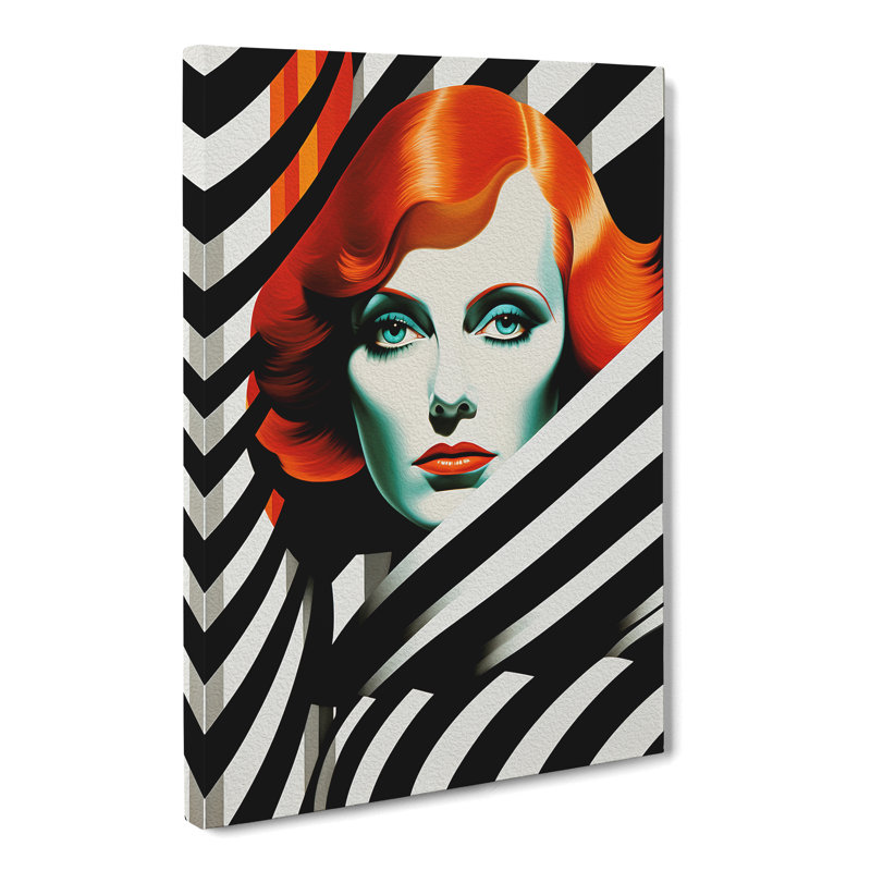 Woman With Red Hair Op - Wrapped Canvas, 50cm H x 35cm W x 3cm D