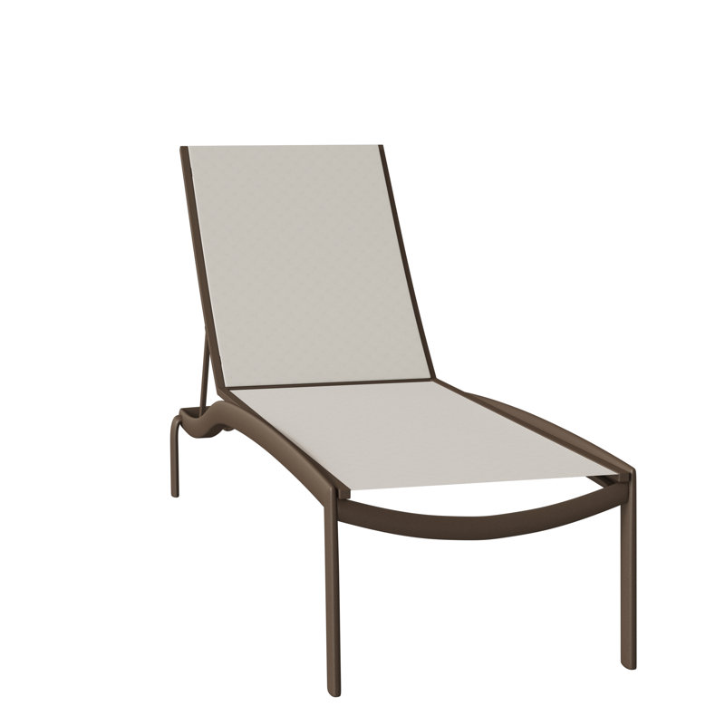 Kor Outdoor Metal Chaise Lounge, Snow, Sparkling Water