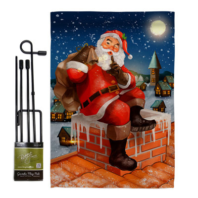 Ensemble de drapeaux en polyester 19 x 13 po Down the Chimney