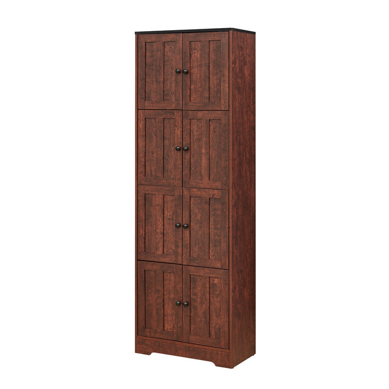 Aadvik 4 - Shelf Storage Cabinet Archie & Oscar Finish: Brown