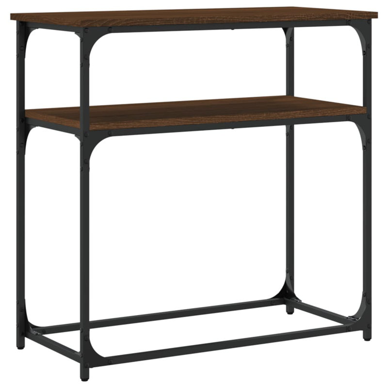 Console Table, 75cm H x 75cm W x 35.5cm D, Brown Oak