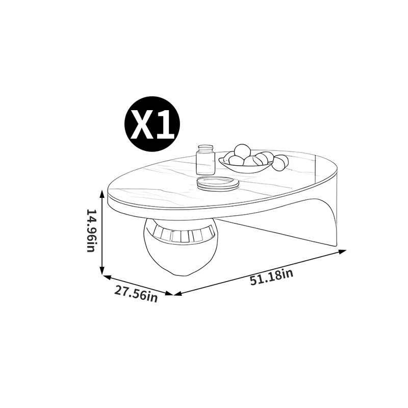 Italian style minimalist creative coffee table