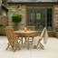 Square Teak Solid Wood Outdoor Dining Table - 100 cm W 100 cm D