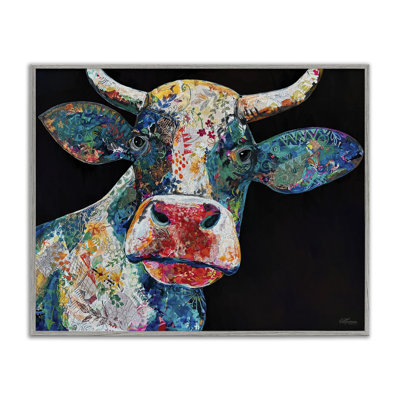 Vache à motif cachemire, estampe numérique par Cat Thurman Designs