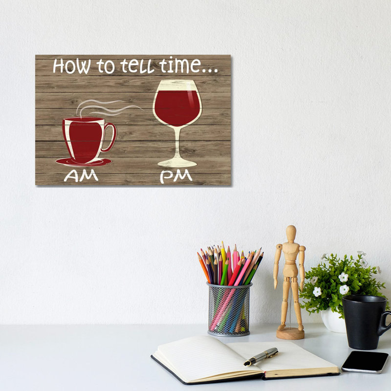 How To Tell Time by Sd Graphics Studio - Print on Canvas, 20.32 cm H x 30.48 cm W, Wrapped Canvas
