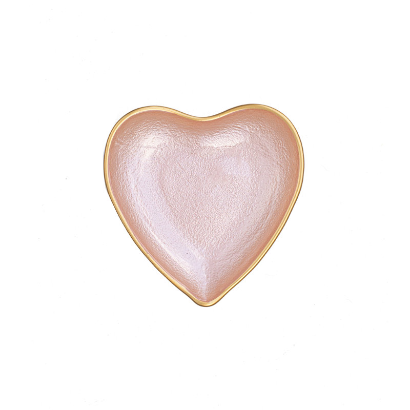 Baroque Handmade Glass Dinner Plate, Pink