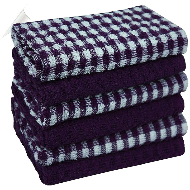 6 Pieces Tea Towel, Purple