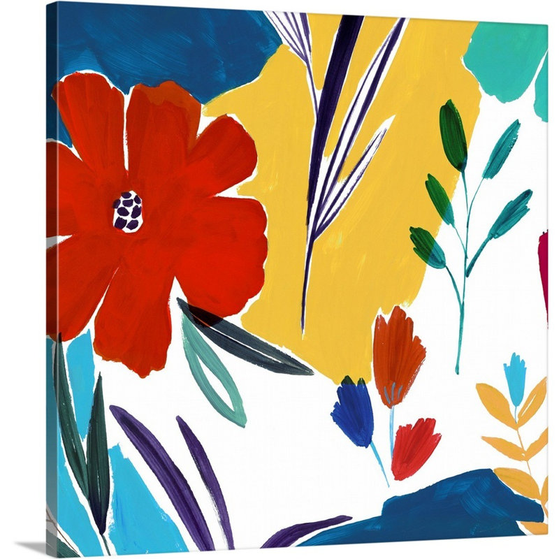 Reproduction d’art sur toile, "gaifulness I" par Isabelle Z, Toile tendue, H 24 po x l 24 po x P 1,25 po