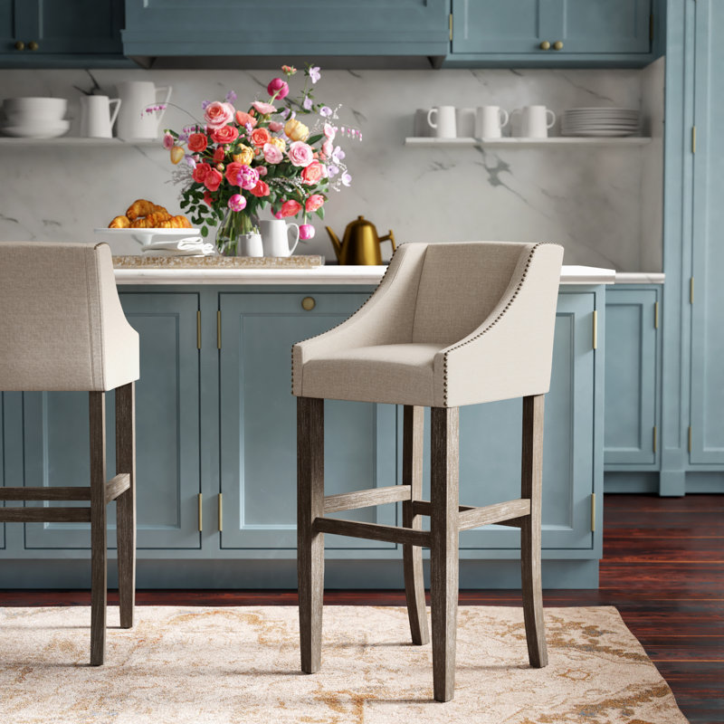 Winston Bar Stool, Burnished Oak, Counter Stool (24.4" Seat Height)