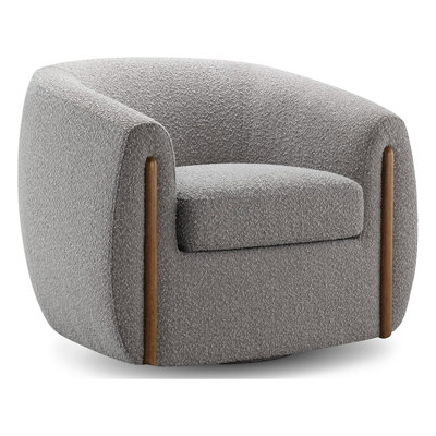Botzow Upholstered Swivel Barrel Chair