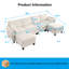 Ensemble de canapé modulaire en chenille de 109 pouces, canapé Cloud en forme de U avec repose-pieds de rangement, combinaison de canapé de salon DIY-256815861