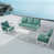 Green Cushion/White Frame