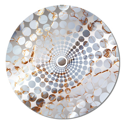 Gold Timeless Marble Classic Delights - Concentric Circles Decorative Mirror